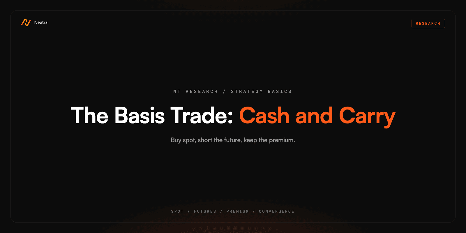 The Basis Trade: Cash-and-Carry Arbitrage in Crypto