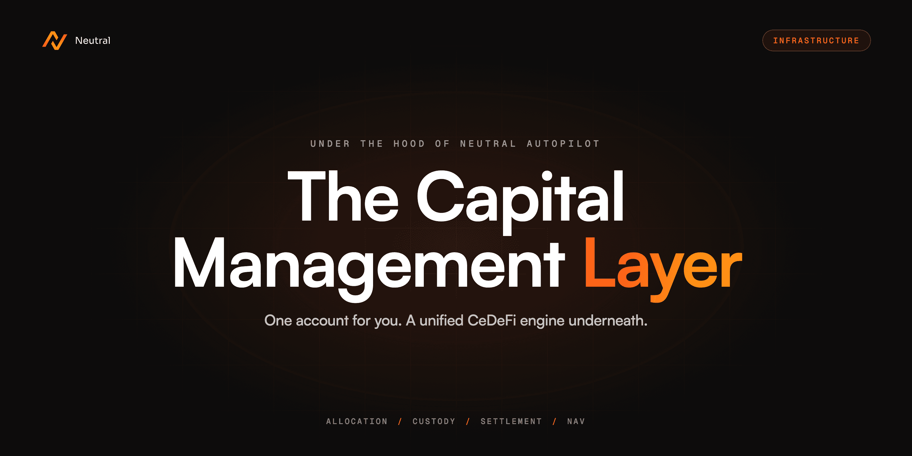 Neutral Autopilot: An Intelligent Capital Management Layer for Unified CeDeFi Operations